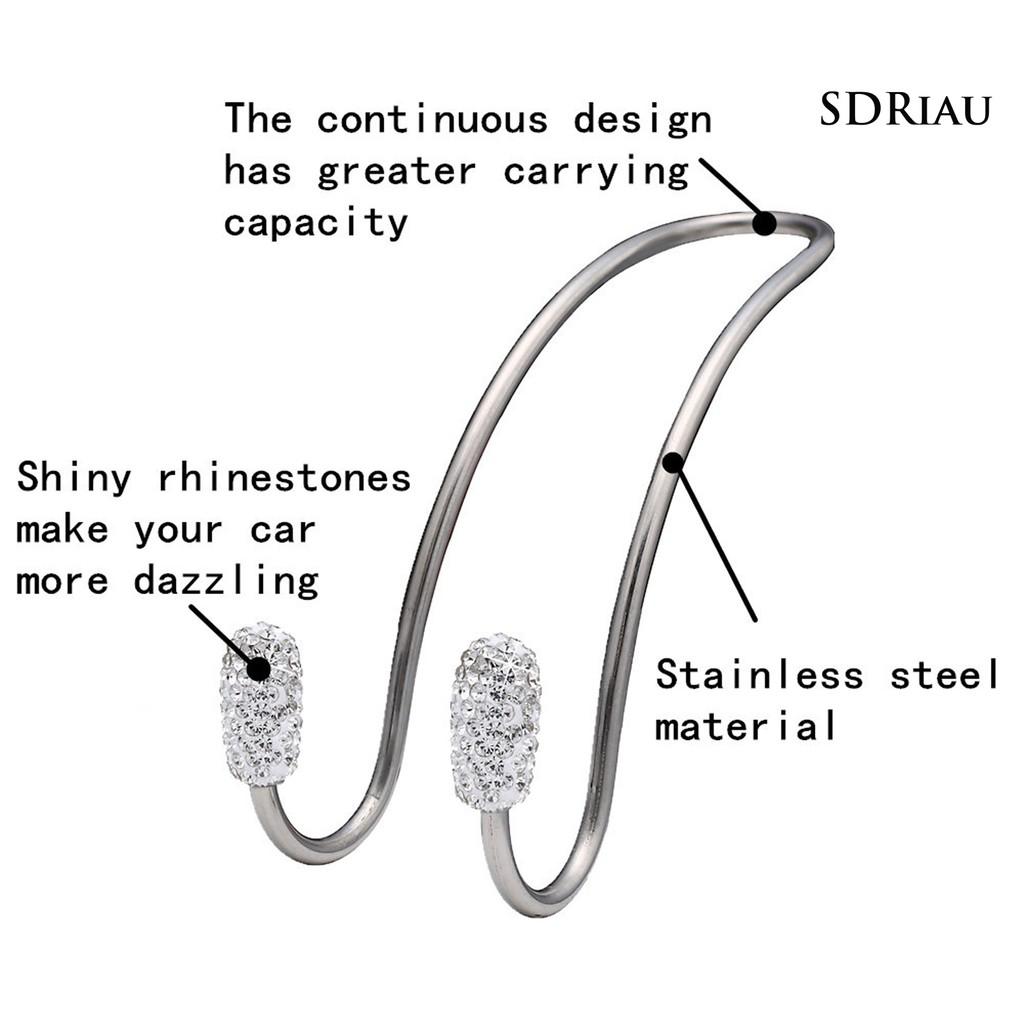 Bộ 2 Móc Treo Đồ Gắn Sau Ghế Xe Hơi Bằng Thép Không Gỉ