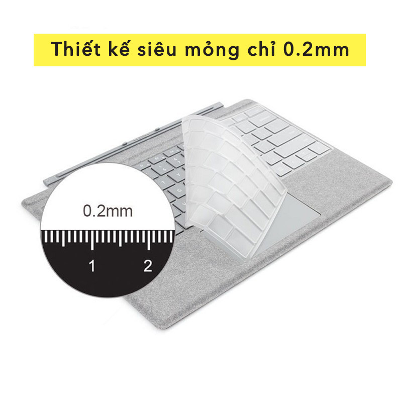 Phủ phím TPU trong suốt dành cho Surface đủ dòng - bảo vệ chống bám bụi, chống nước