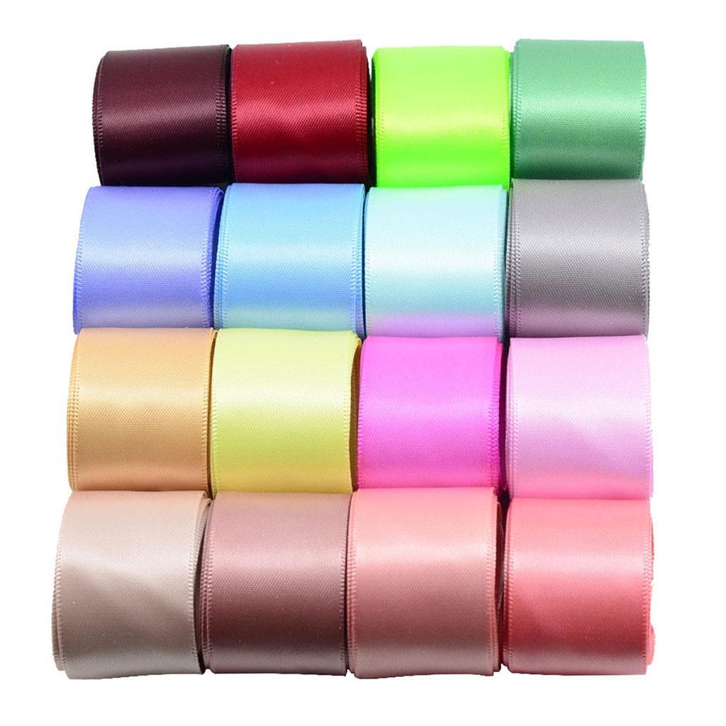 16 Colors Silk Satin Ribbon 25mm Wedding Party Festive Event Decoration Crafts Gifts Wrapping Apparel Sewing Fabric Supplies