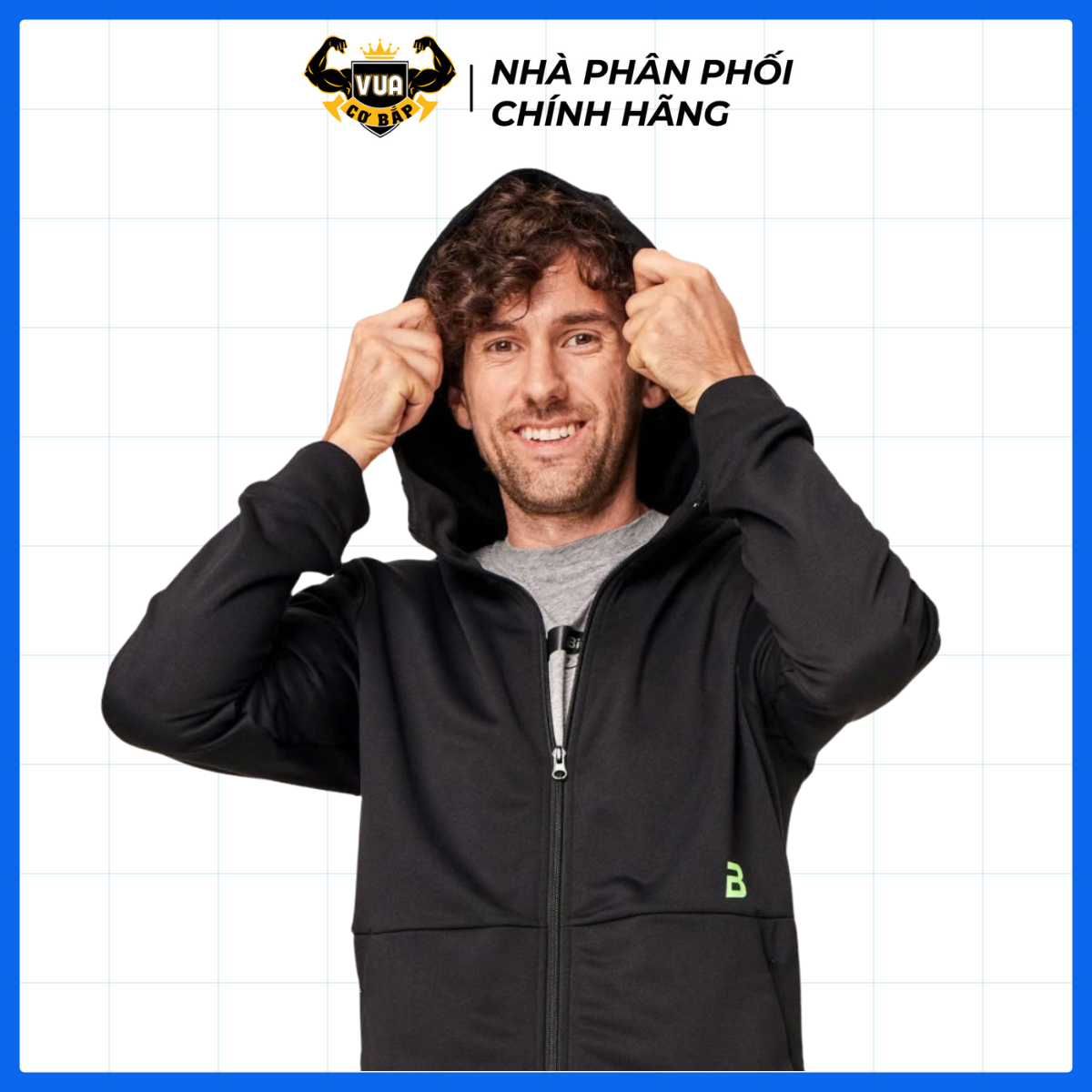 Áo khoác nỉ zip-up nam DERBY BioTechUSA