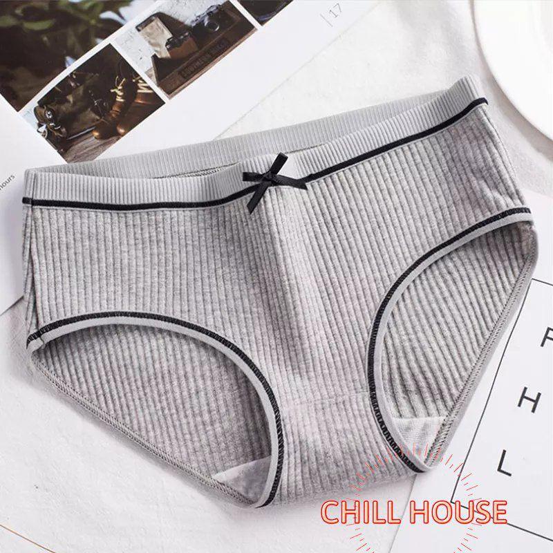 Set 4 Quần Lót Gân Tăm Đính Nơ Siêu Yêu - CHILLHOUSE
