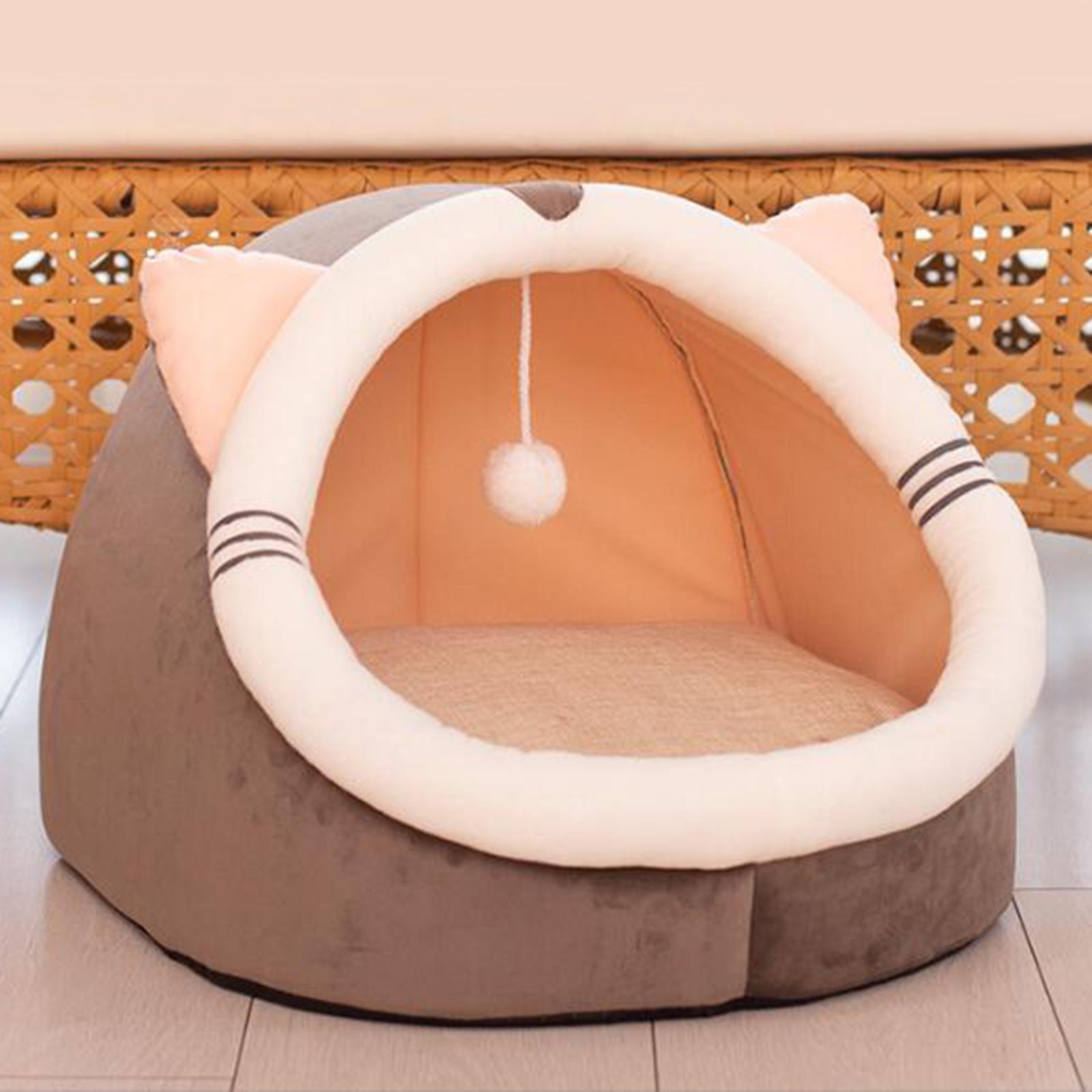 Cat Bed with Interactive Ball Pet Bed for Outdoor Cats and Small Dogs Indoor