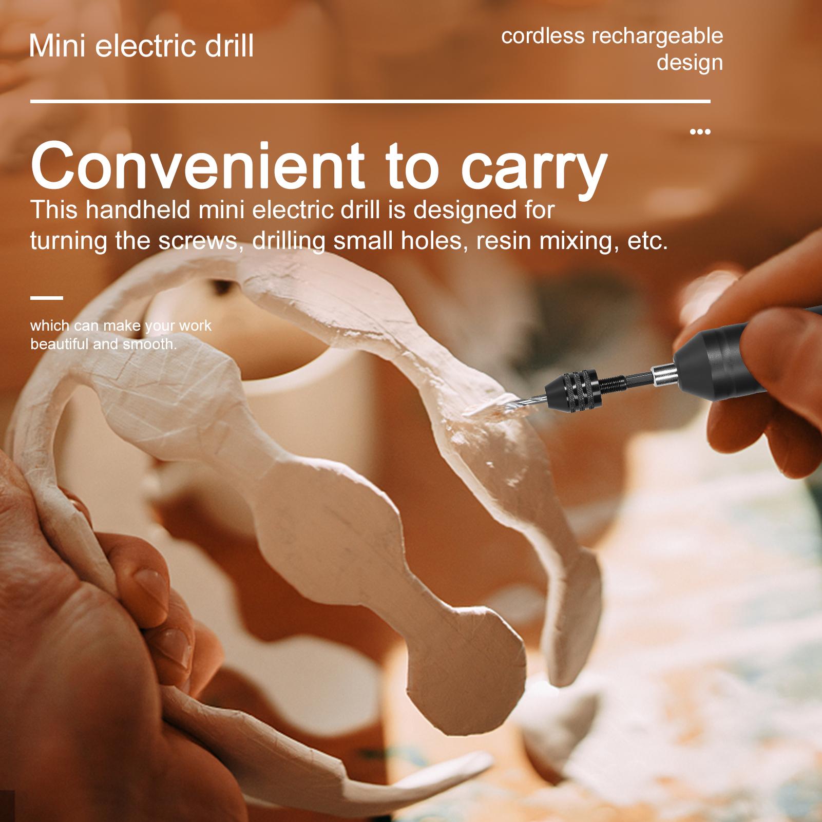 Rechargeable Handheld Electric Drill Cordless Screwdriver Set Mini Multi-functional Household Brushless Electric Drill Electric Resin Mixer