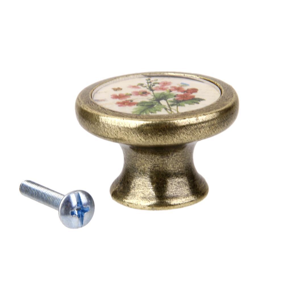 8xAssorted Vintage Brass Wardrobe Cabinet Door Cupboard Drawer Handle Knob 17