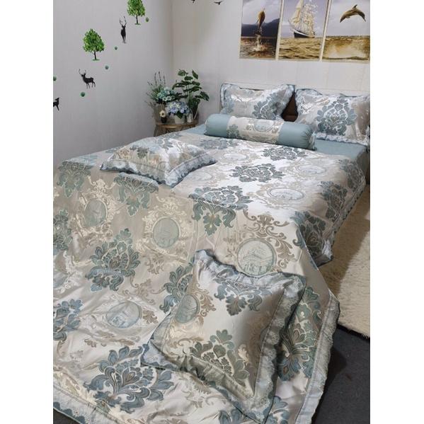 Bộ chăn ga gối gấm nhập 5 món hàng đẹp