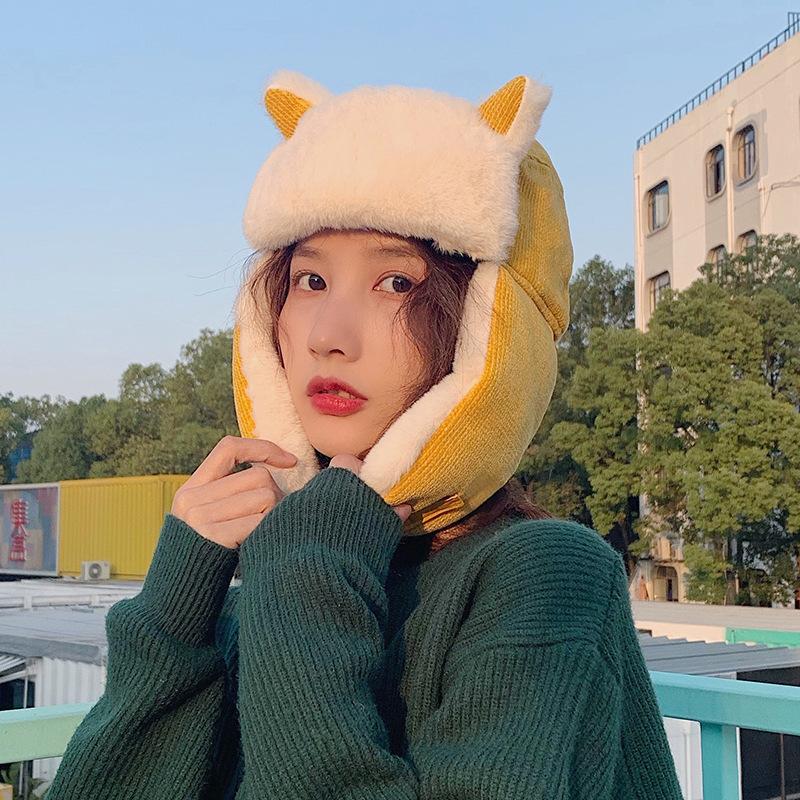K79 Nữ Nón Mùa Đông HaTt Ushanka Mũ Dành Cho Nữ Làm Dày Lạnh Bộ Đội Mũ Ấm Áp Chắn Gió Nón Mũ Ấm Áp Phi Công nón Nón Earflaps