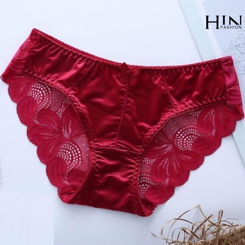 Bộ 5 chiếc quần lót nữ phi lụa phối ren - N14-5