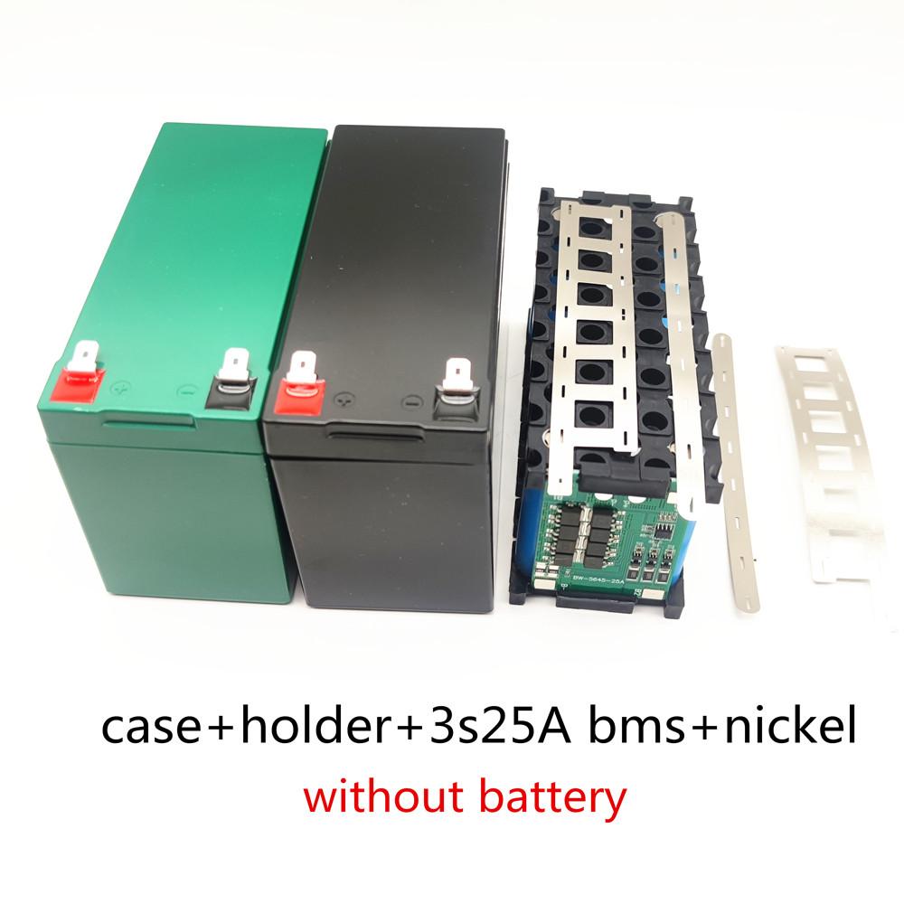 12V7Ah 8Ah10Ah12Ah Thay thế Axit-Chì cho Vỏ Pin Lithium Máy phun điện Nhựa Đặc biệt 18650 Hộp Lưu trữ Xanh Đen Màu sắc: hộp đựng màu xanh lá cây