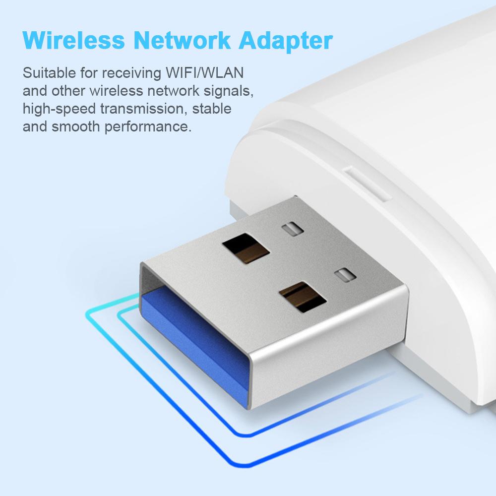  Băng tần kép USB3.0 2.4GHz / 5GHz Bộ điều hợp mạng không dây điều hợp mạng không dây WiFi Dongle với CD Tương thích với MAC AC1200M