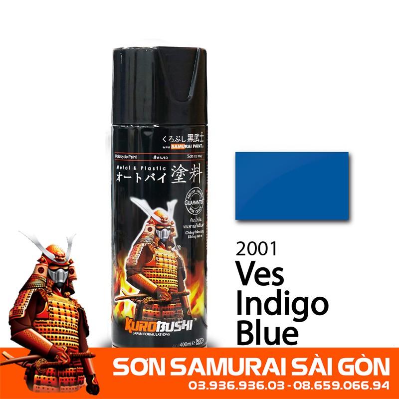 Sơn SAMURAI KUROBUSHI 2001 VES INDIGO BLUE chính hãng dành cho xe máy