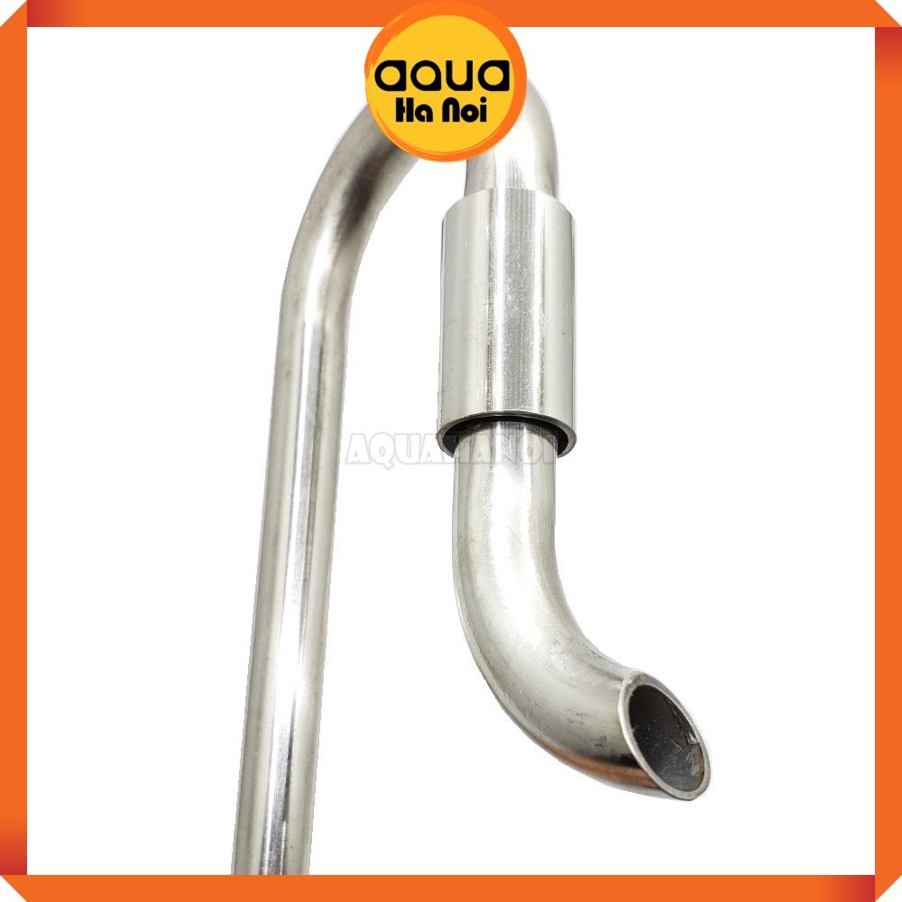 Bộ In out inox 304 - Đầu out xoay 360 độ - Không lọc váng - Phi 12/16mm - Tăng thẩm mĩ cho máy lọc hồ thủy sinh