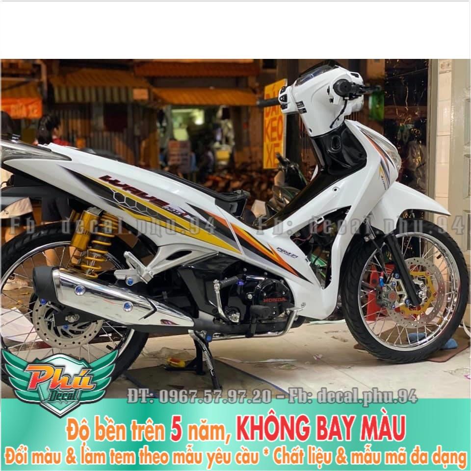 Tem rời Wave 125i Trắng vàng đen (X)