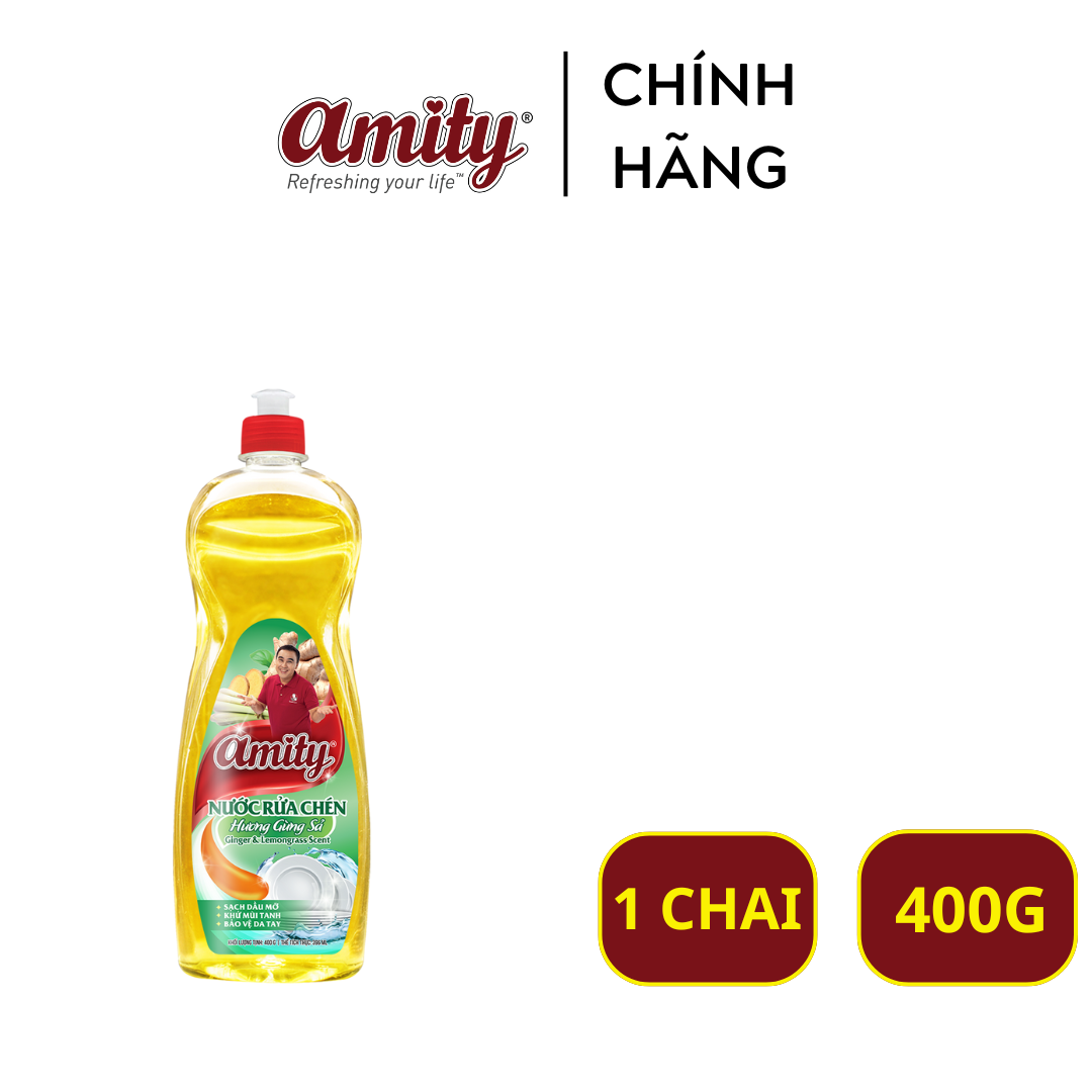 Nước rửa chén Amity chai 400g - Sản phẩm làm sạch hiệu quả