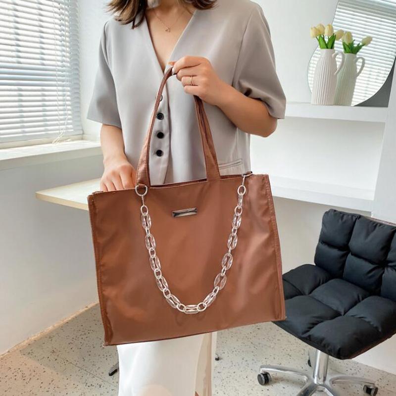 Lớn Thường Ngày Tote Túi Đơn Giản Thiết Kế Túi Xách Cho Nữ Dây Chuyền Túi Đeo Vai Nữ Thời Trang Du Lịch Túi Shopping