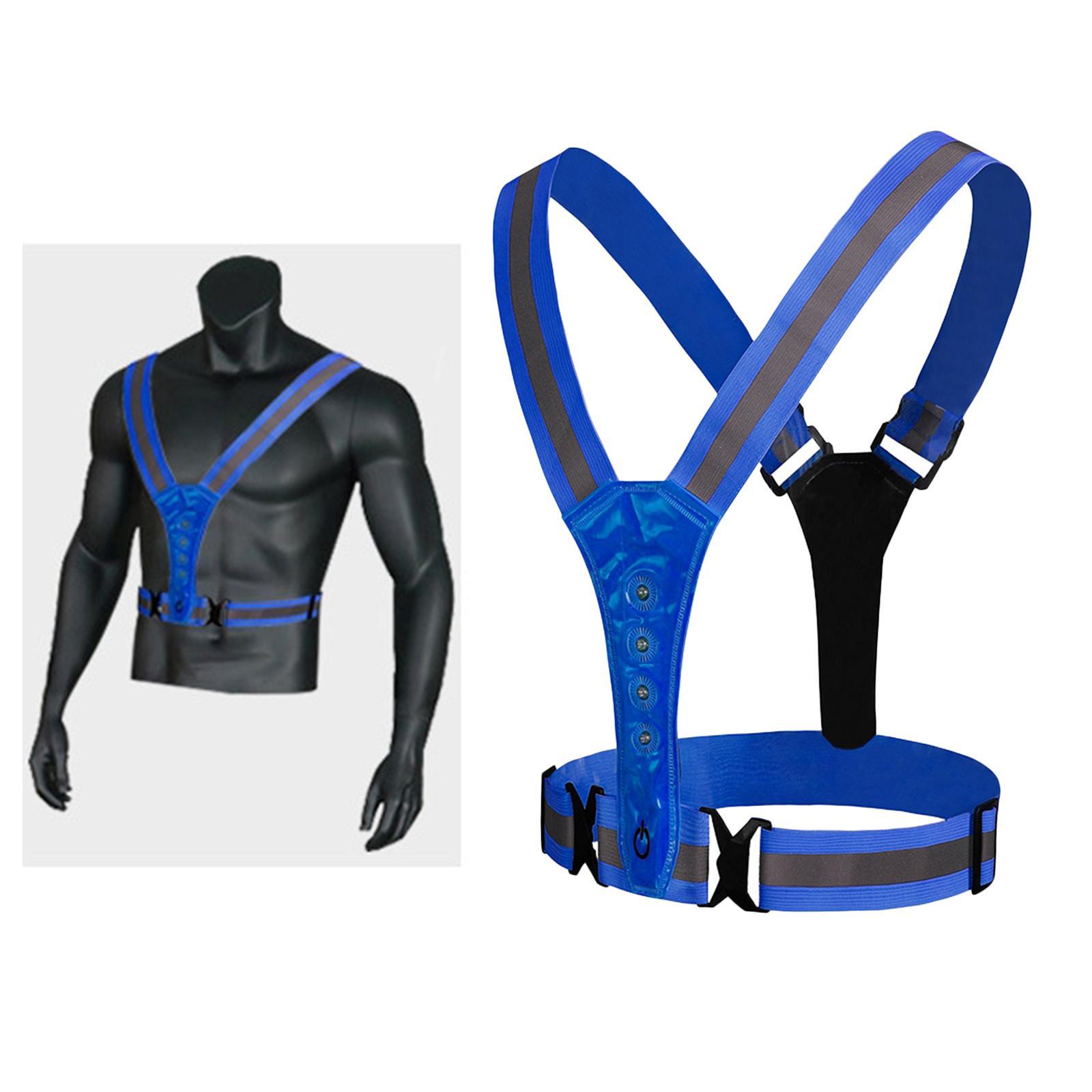 3 Modes 8 Bright LED Reflective Vest Warning Lights/ for Night Running