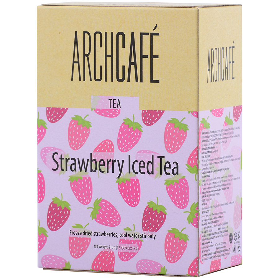 Hộp Trà Hòa Tan Archcafe Dâu Đá 12 gói x 18g