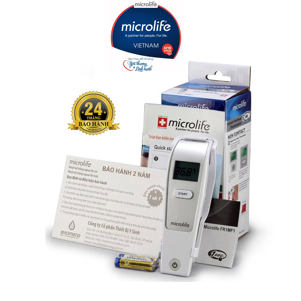Nhiệt kế hồng ngoại đo trán Microlife FR1MF1 - Thương Hiệu Thụy Sĩ