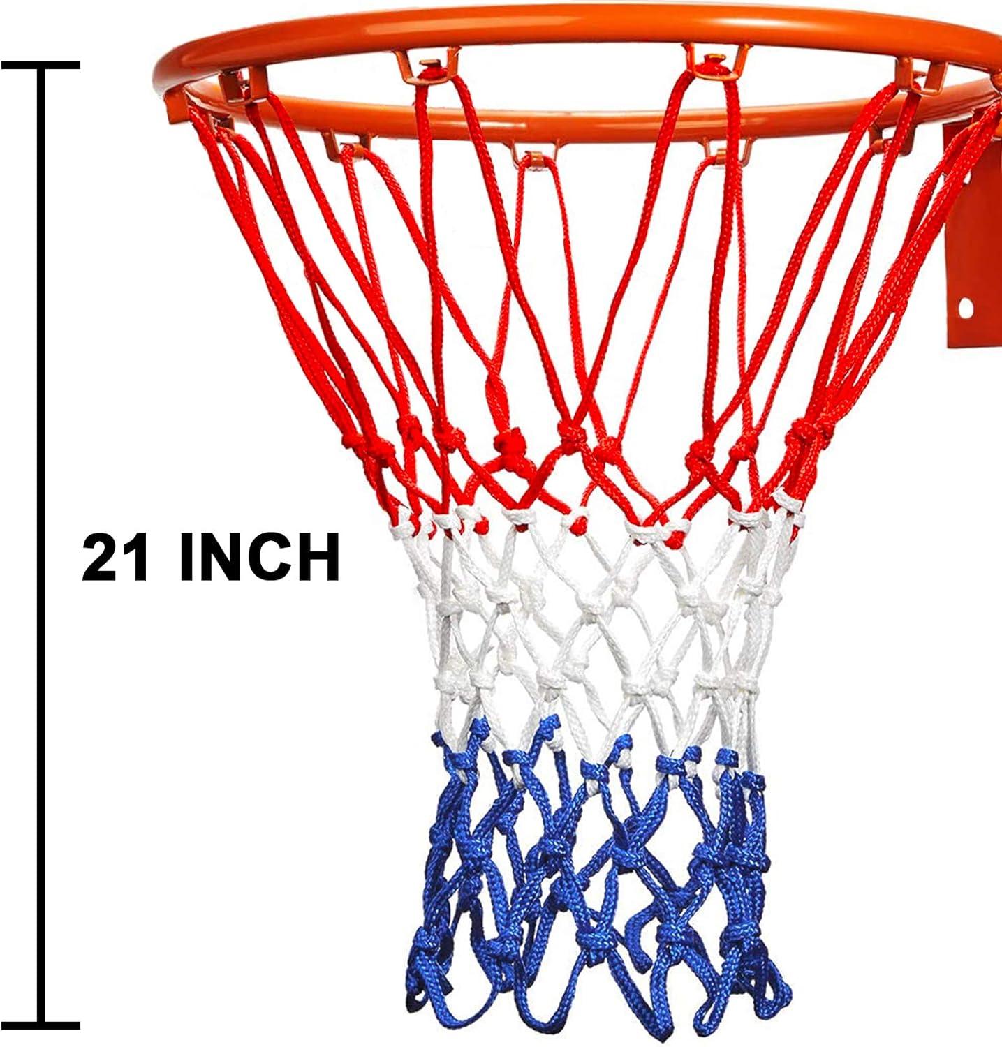 Nâng cấp lưới bóng rổ hạng nặng dày lên với bảo vệ mưa mọi thời tiết và kem chống nắng 21 "Net dày tiêu chuẩn