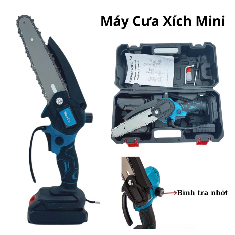 Máy Cưa Pin Cầm Tay 6 Inch 3000W mini Cao Câp cưa Gỗ Tỉa Cây Cảnh Khai Thác Vườn Tiện Dụng Loại Tốt