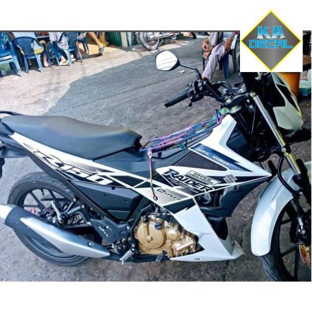 Trọn bộ tem rời Raider Fi dán xe trắng 3 lớp ko bay màu