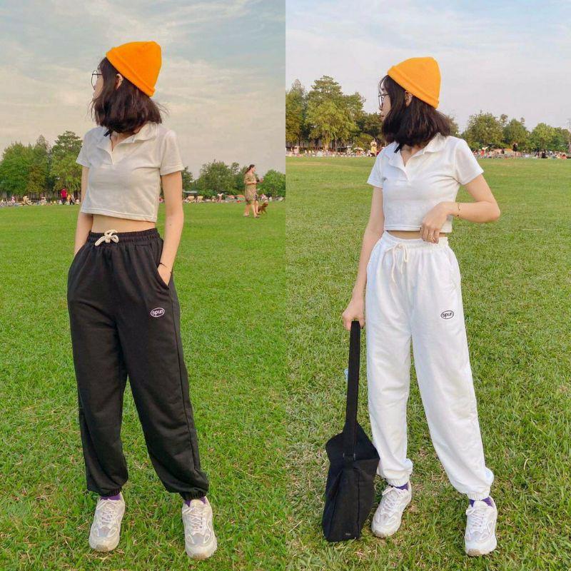áo croptop cổ bẻ nữ BORIP LOẠI TỐT DÀY DẶN, CO GIÃN, THẤM HÚT - A4-CPL