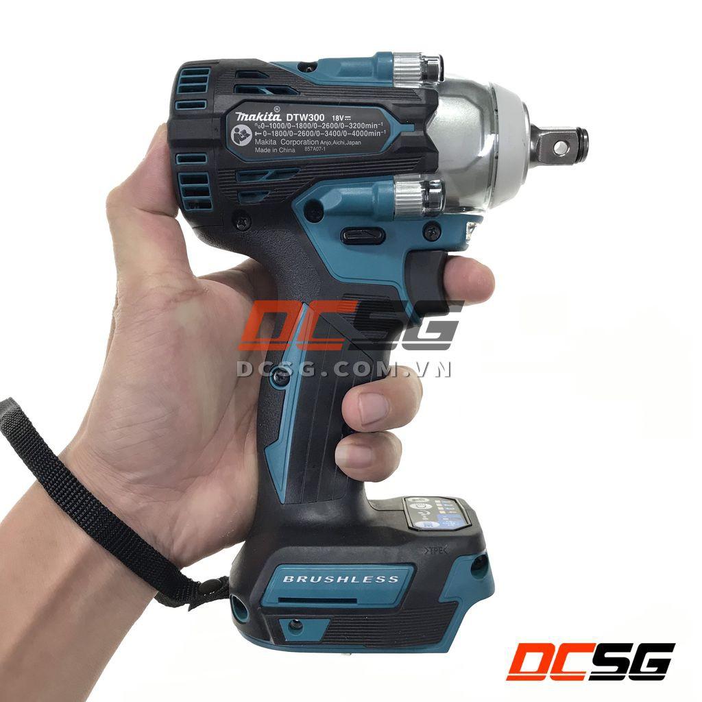 Máy siết bu lông dùng pin 18V-1/2&quot; Makita DTW300Z (hàng tách bộ) | DCSG