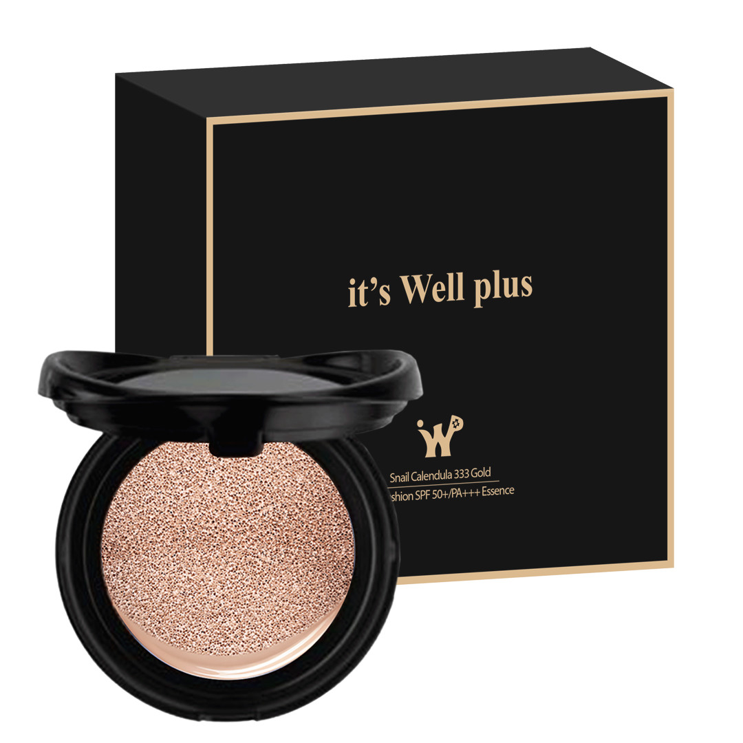 Lõi Phấn Nước Trang Điểm Mềm Mướt & Dưỡng Trắng Da it's Well plus Snail Calendula 333 Gold  CC Cushion SPF50+/PA+++ Essence (15g)