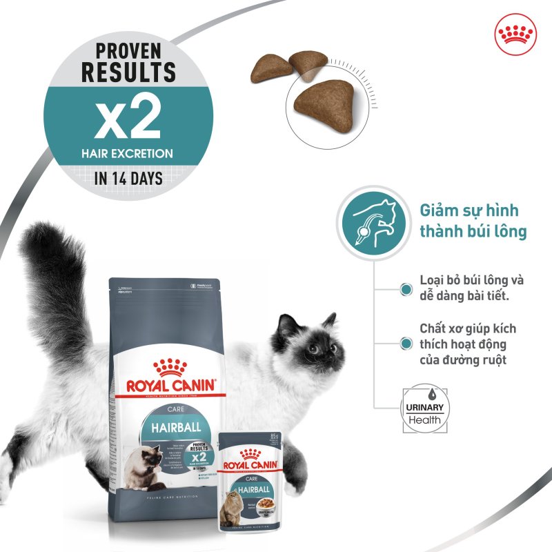 Royal canin hạt cho mèo tiêu búi lông hairball 2 kg ( hàng bao bì nguyên công ty )