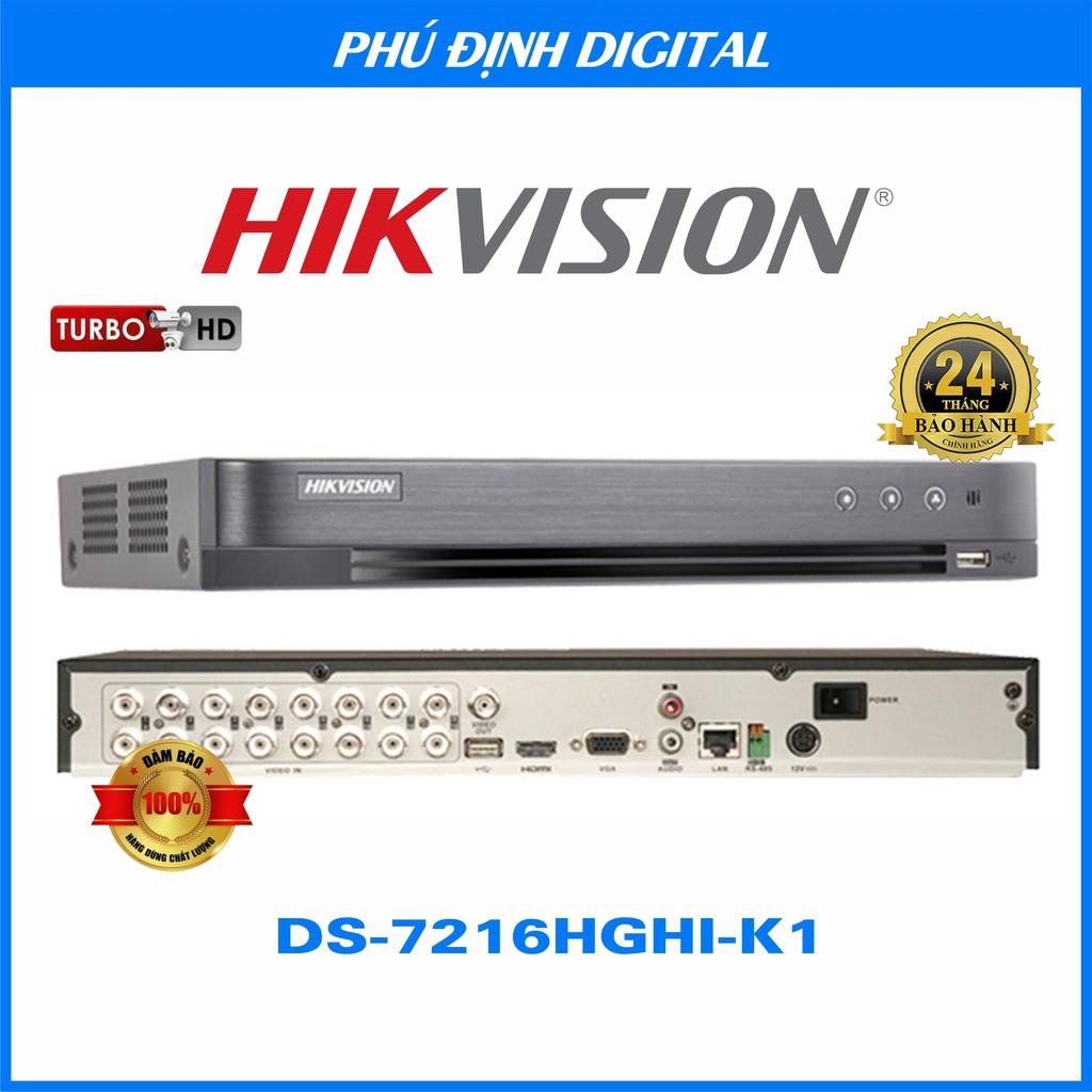 ( CHÍNH HÃNG) Đầu ghi hình HDTVI 16 kênh Hikvision mã DS-7216HGHI-K1 - Hàng Chính Hãng