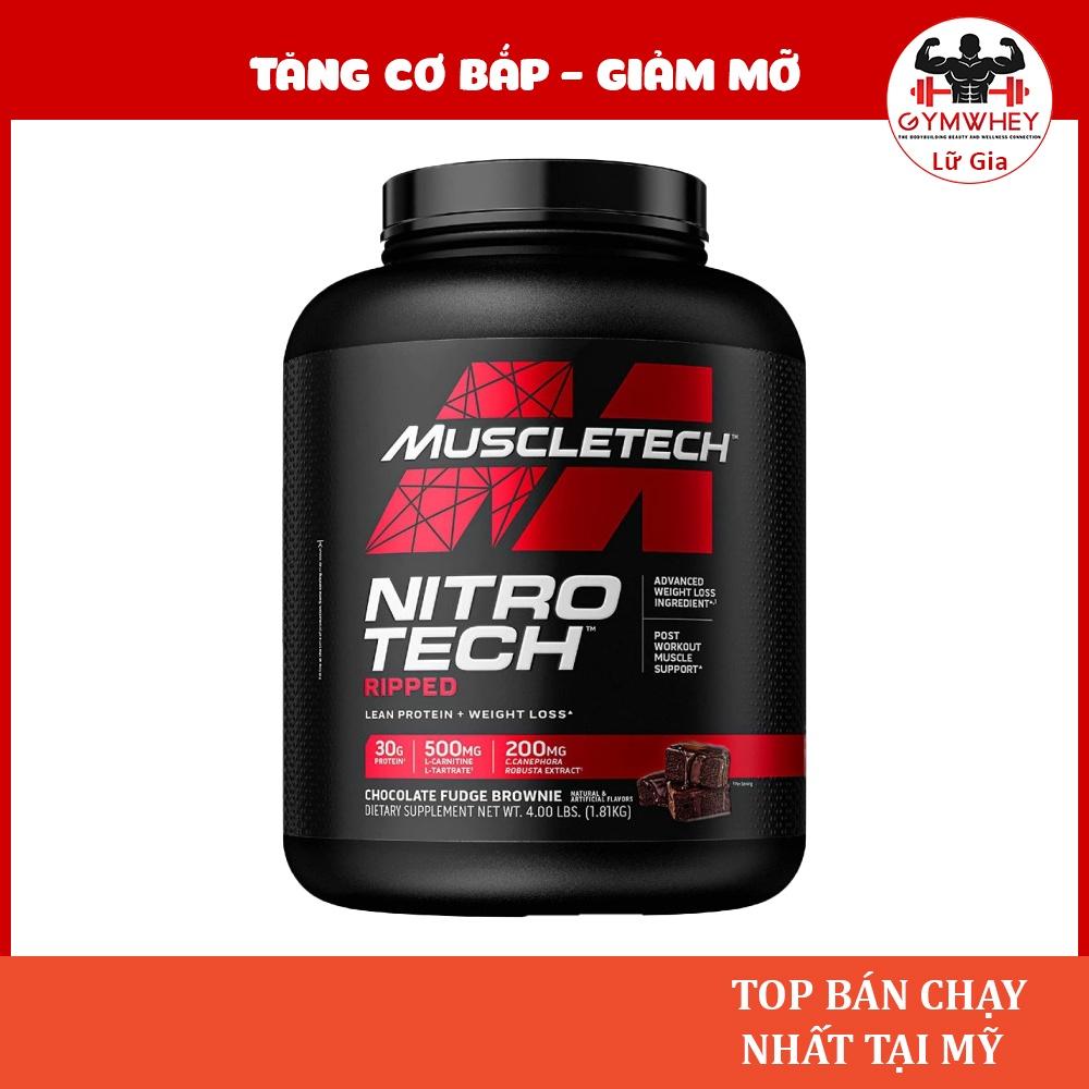 Nitrotech Ripped Sữa Tăng Cơ Bắp Và Đốt Mỡ NitroTech Ripped 4lbs Tăng Cơ Giảm Mỡ - Authentic 100