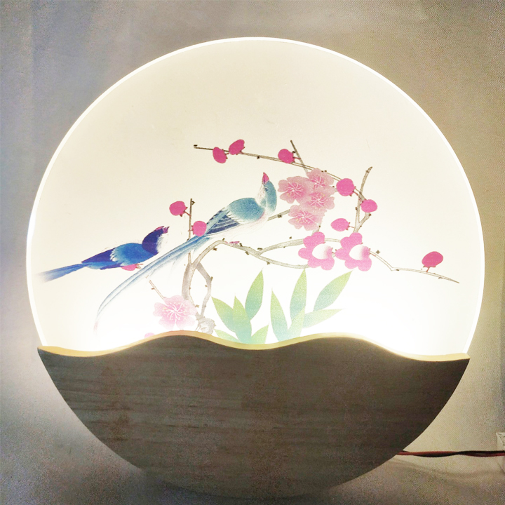 Đèn trang trí gắn tường phòng ngủ, phòng khách LED hình đôi chim ba chế độ ánh sáng NATURAL LAMP