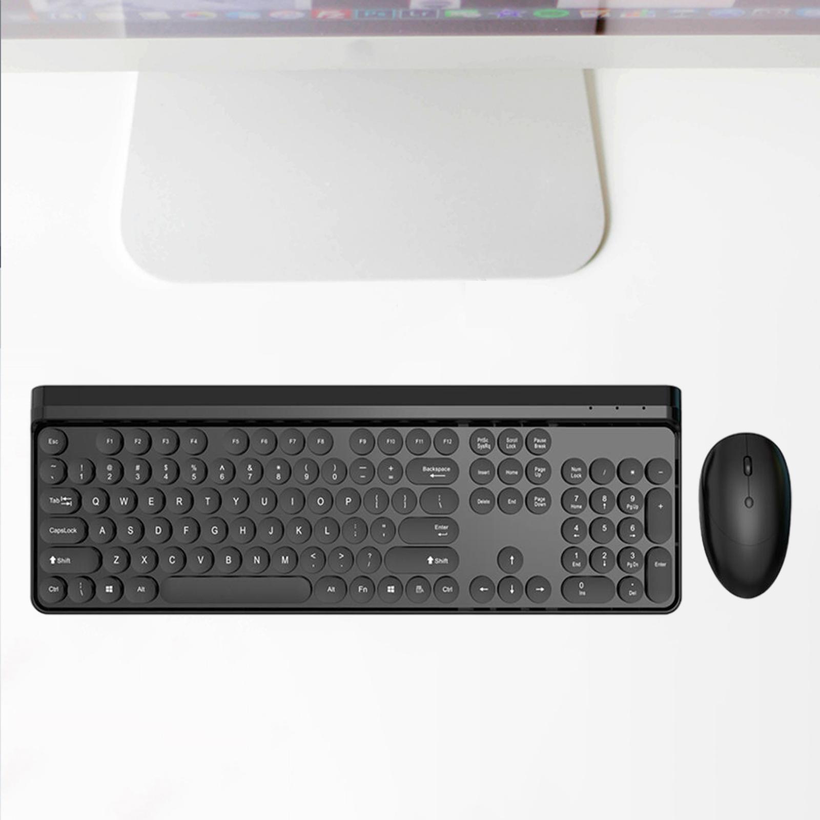 Portable Mini Multifunction 2.4G Wireless Bluetooth Keyboard  Black