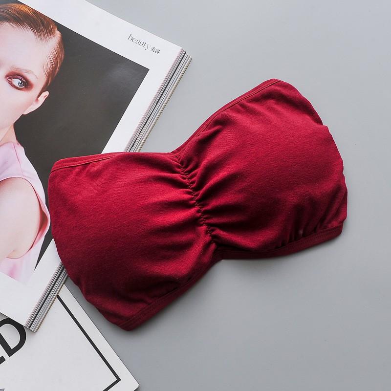 Áo lót bra không dây vải cotton kèm mút nâng ngực, hàng nhập Quảng Châu