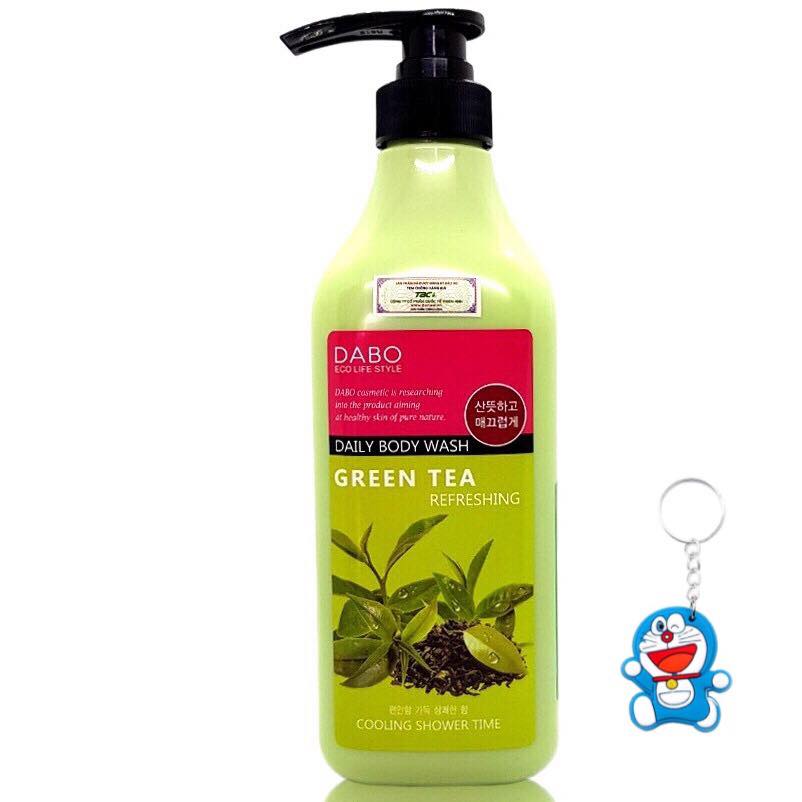 Sữa tắm chiết xuất từ trà xanh mát da ngừa mụn sạch nhờn DABO REFRESHING GREEN TEA DAILY BODY WASH Hàn Quốc Chính Hãng ( 750ml) [ Tặng móc khóa ]