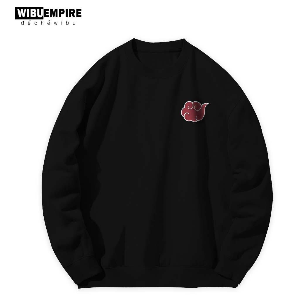 Áo Sweater Form Rộng AKATSUKI | Anime Naruto - Áo Sweater Nỉ Bông Form Rộn