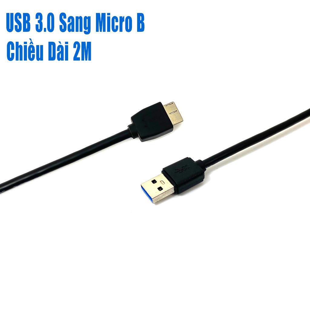 Cáp Ổ Cứng HDD USB 3.0 Di Động Truyền Dữ Liệu Tốc Độ Cao Dây Cáp USB Dùng Cho Ổ Cứng Rời Di Động Dài 2m