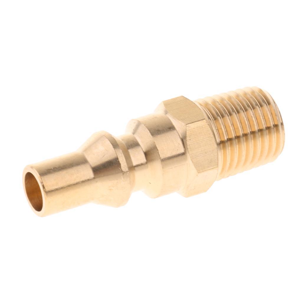 Brass 1/4'' Propane Gas Quick Connector Adapter Hose Quick Disconnect Fitting