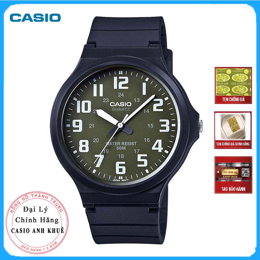 Đồng hồ nam dây nhựa Casio MW-240-3BVDF
