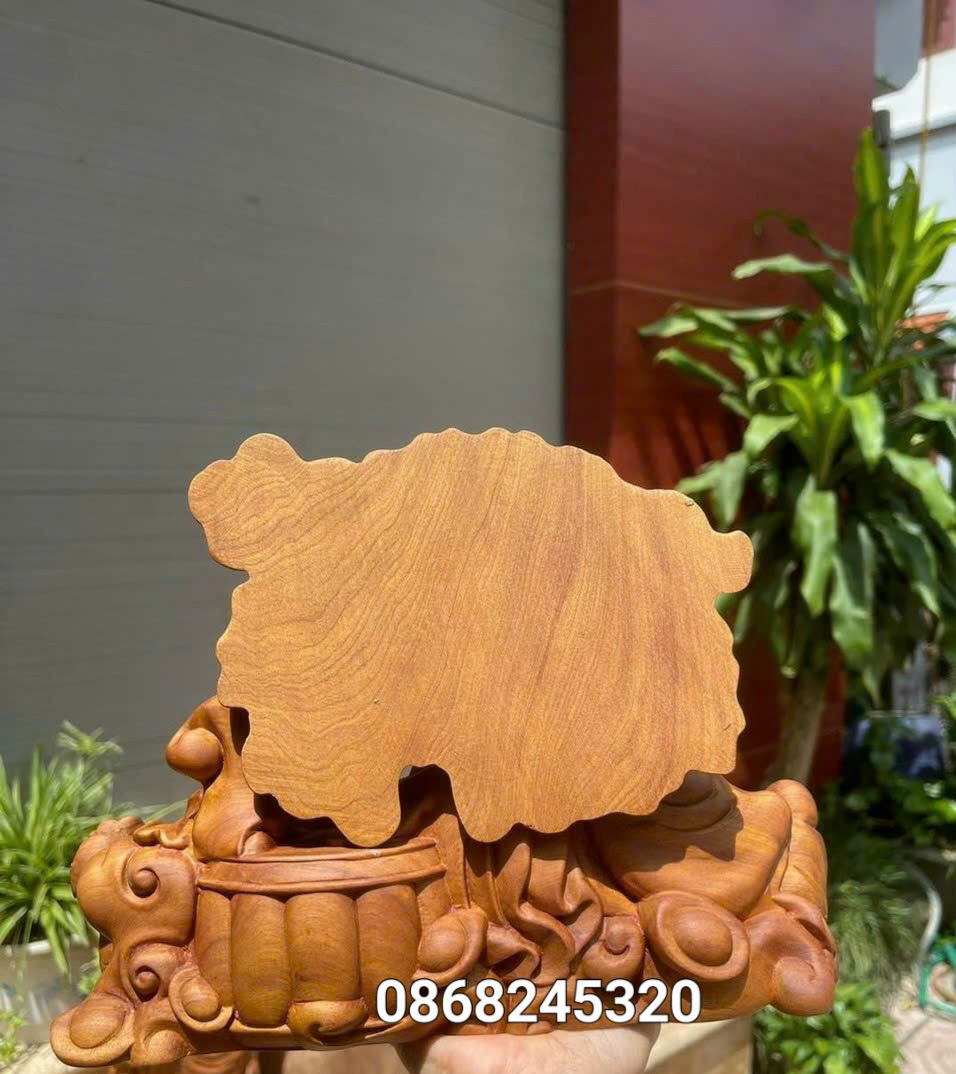 Tượng phật di lặc nhị phúc bằng gỗ bách xanh thơm nức kt 30×20×12cm