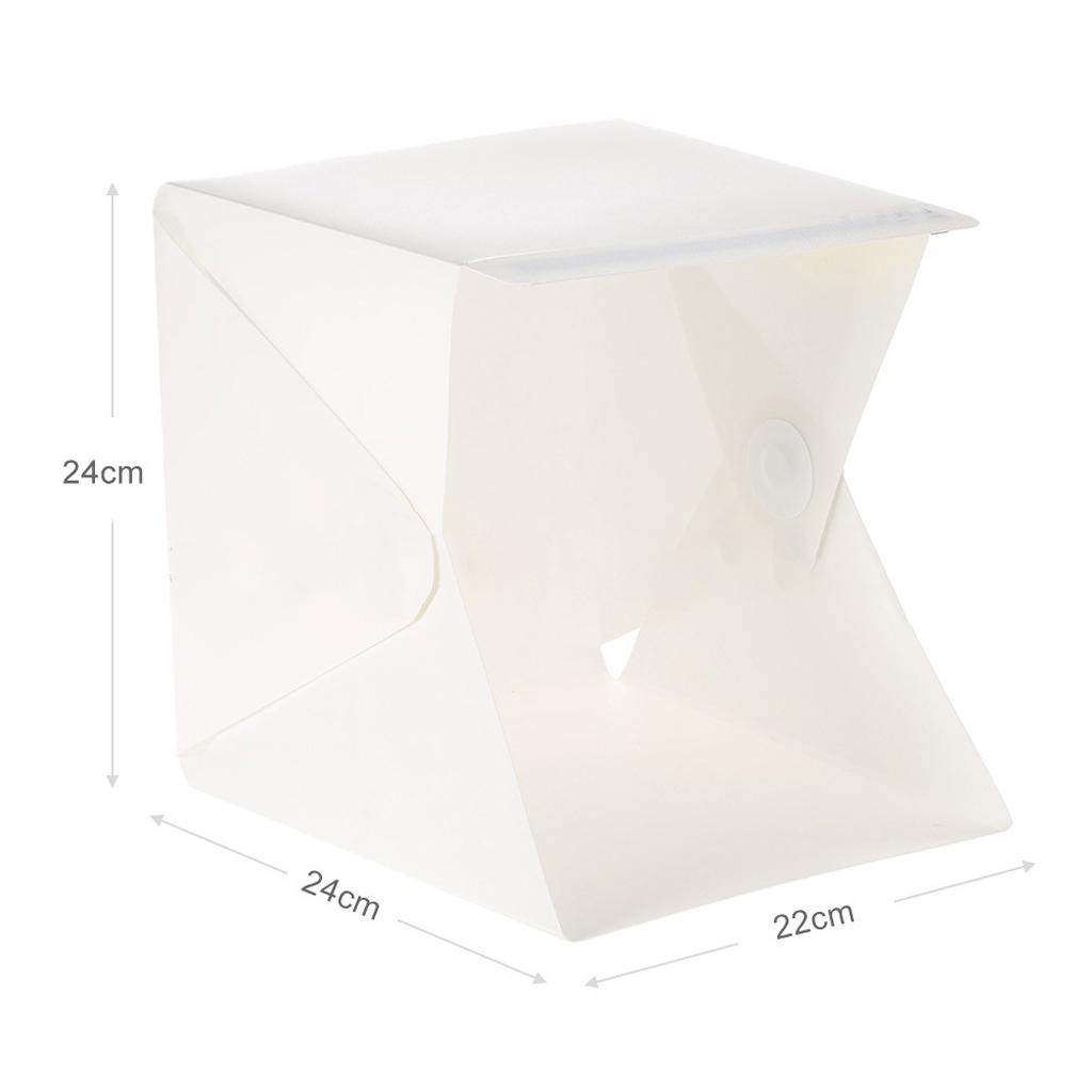 8.89'' x 9.05'' x 9.44'' Light Room Table Top Photo Studio Photography LED Lighting Tent Kit Backdrop Cube Box