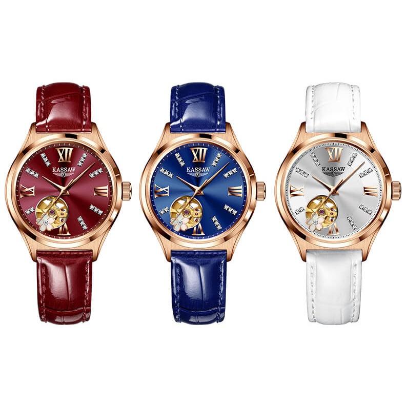 Đồng hồ nữ chính hãng KASSAW K990-3 Chống Nước ,chống xước ,kính sapphire, bảo hành 24 tháng Thời Trang Cho Nữ thiết kế đơn giản trẻ trung và sang trọng