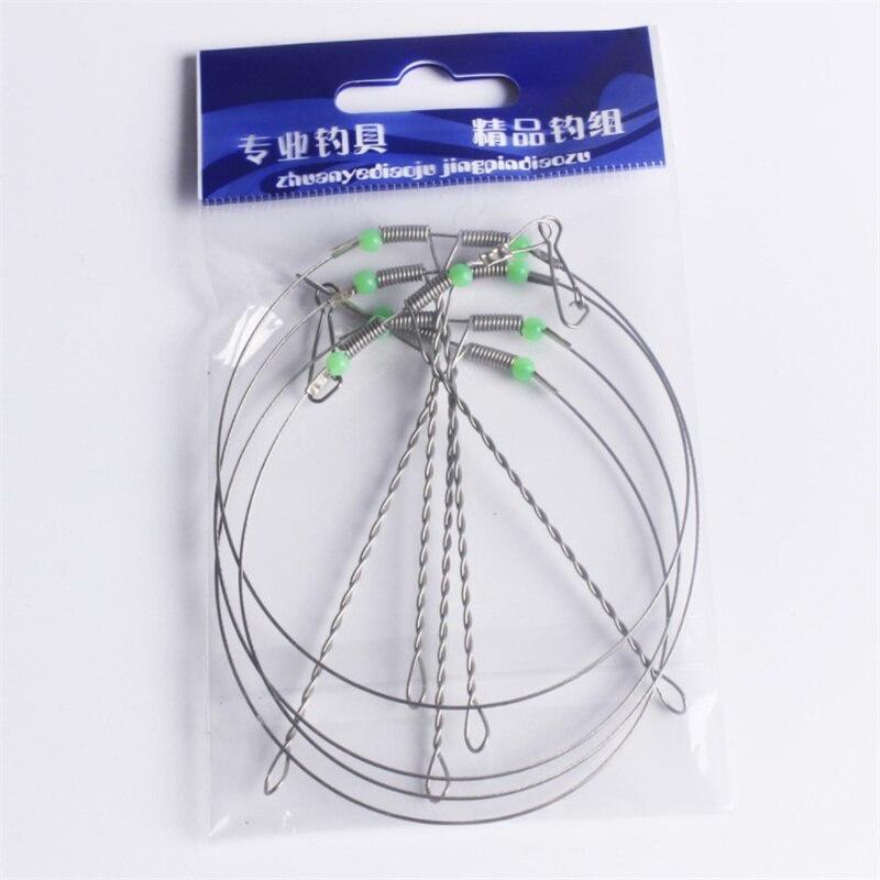 Stainless Steel Fishing Tool Rigs Wire Leader Anti-Winding Hooks Balance Bracket Fishing Tackle Accessories