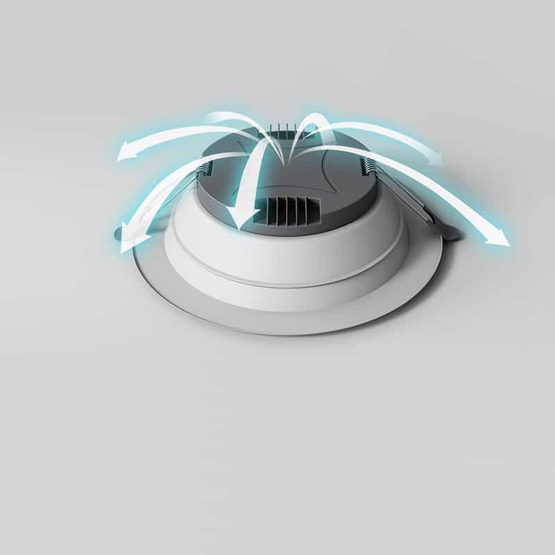Đèn LED âm trần thạch cao sảnh showroom CRI 12W 6000K