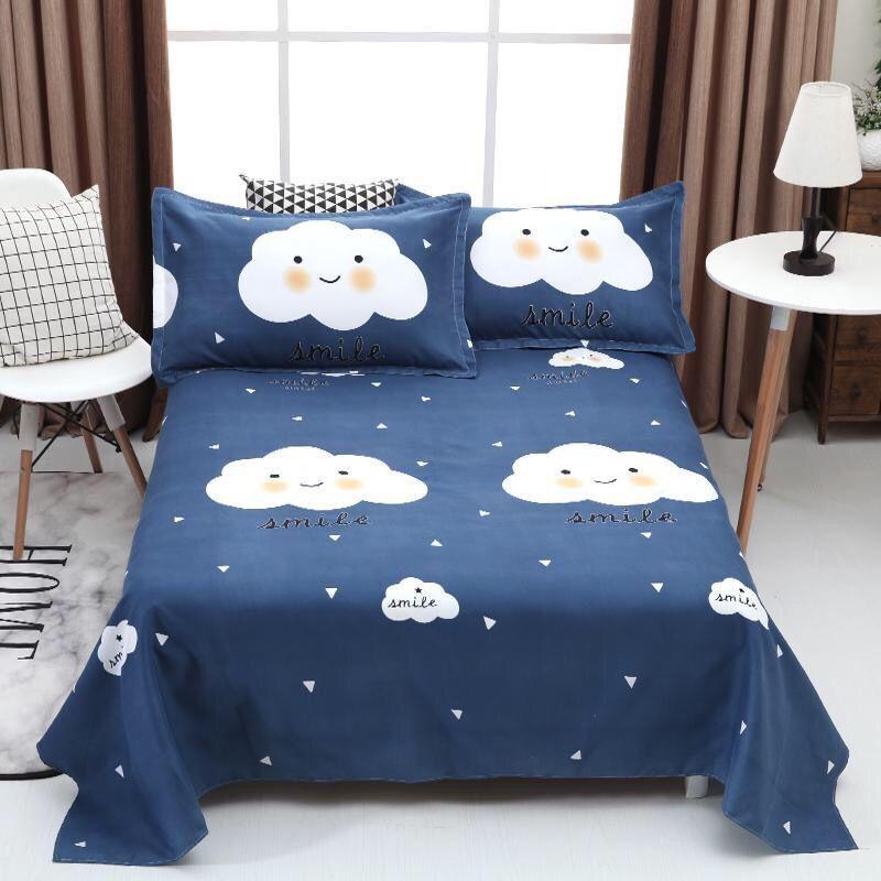 2021 Bedsheet Hoa Nhiều Màu Sắc Nữ Hoàng Vương Kích Thước Với 2 Vỏ Gối 100% Cotton Nguyên Chất Đôi Giường Mềm Mại Phong Cách Mới