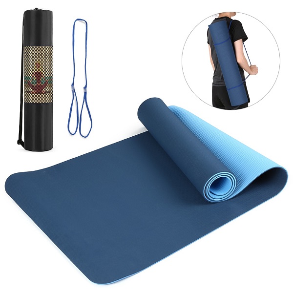 Thảm yoga 6mm 2 lớp TPE( Tặng bao đựng+ Dây Buộc Thảm) Chính Hãng Đủ Màu Sắc Đủ Độ Dày