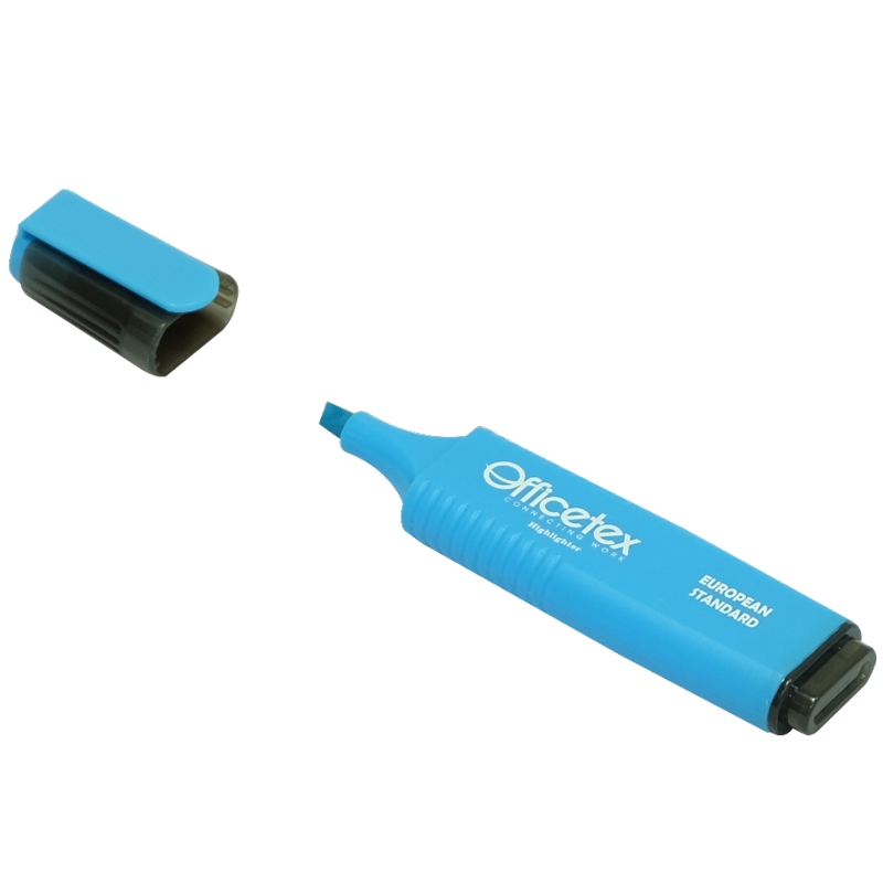 Bộ 3 Bút Dạ Quang Mực Xanh Dương - Officetex OT-HL003BL
