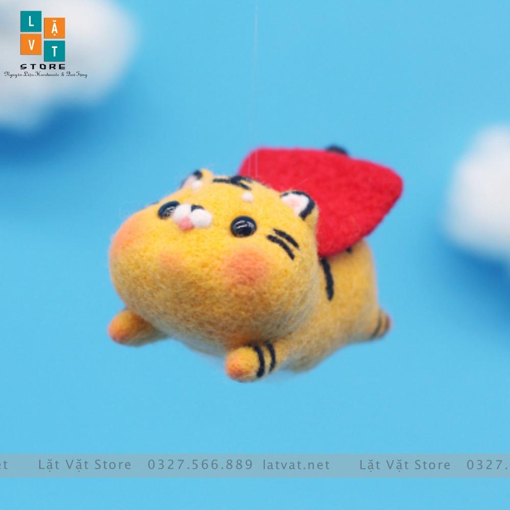 Bộ len chọc Hổ Nhâm Dần 2022 cực dễ thương, làm móc khoá từ len, needle felting tiger có hướng dẫn