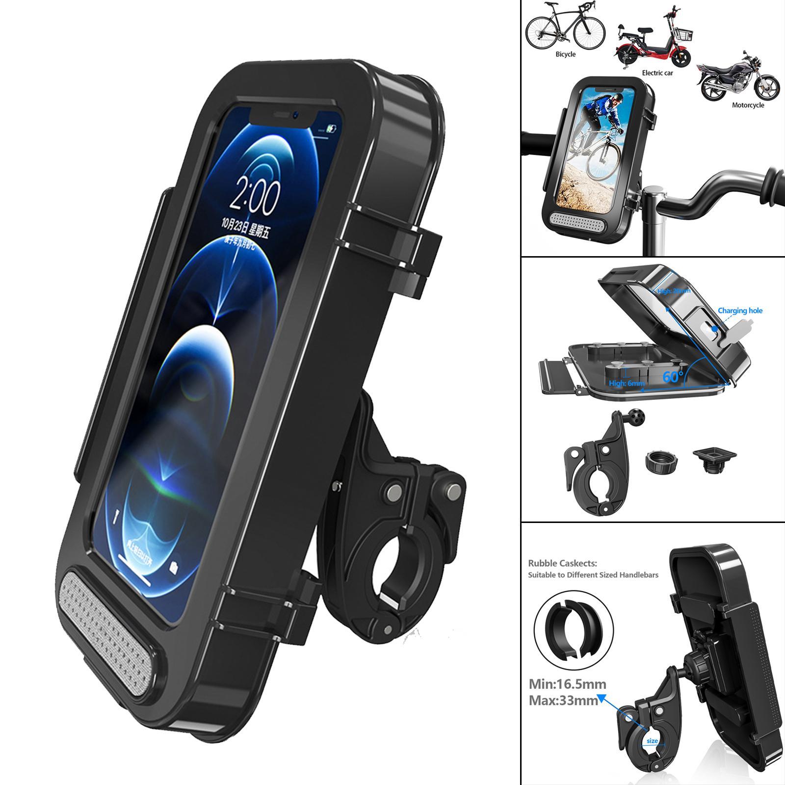 Waterproof  Motorcycle Handlebar Phone Holder Storage Case