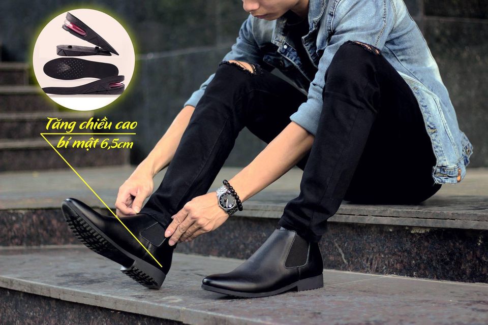 Giày Boots Nam CLASSIC Cổ Lửng Giày Chealsea Bốt nam Thoải Mái Vận Động