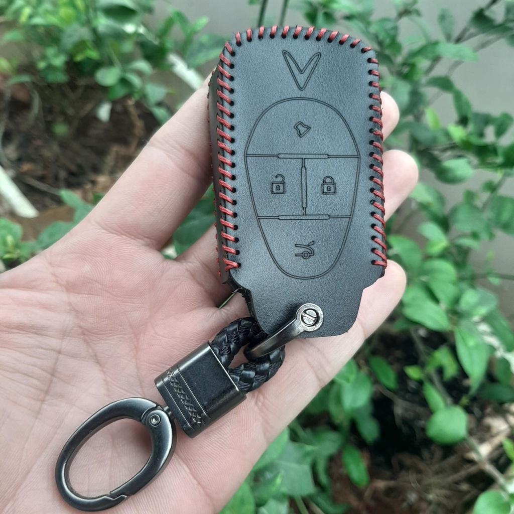 Bao da chìa khoá Vinfast E34, VF E34, xe điện VFE34, VF5, VF6, VF7, VF8, VF9 da thật 100%, Bảo hành 2 năm